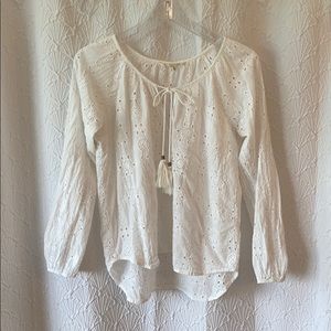 White Eyelet Blouse